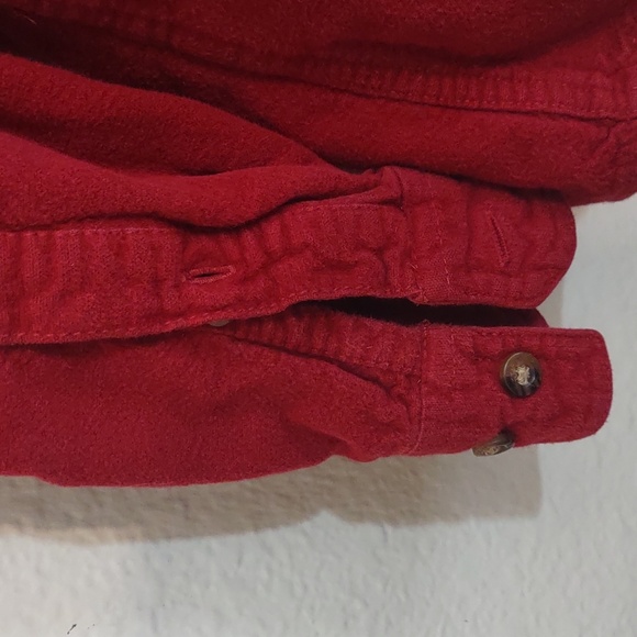 SLIGHTLY USED EDDIE BAUER CORDUROY SIZE XL COLOR RED LONG SLEEVE 100% COTTON - Picture 6 of 9